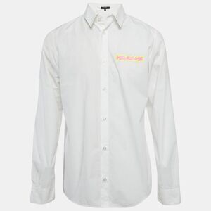 Versus Versace White Cotton Logo Printed Shirt L